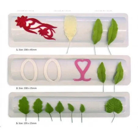 Formatore per foglie per eleganti fiori di zucchero e foglie
