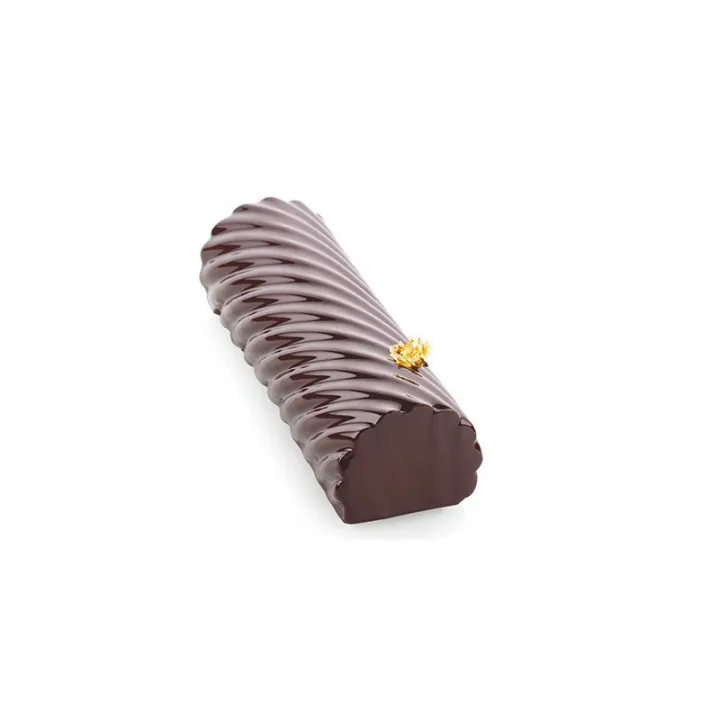 Kit Bûche de Noël Spirale, 25 x 8 x 6,7 cm pour une élégante Bûche de Noël