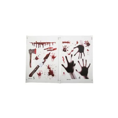 Blutige Halloween Sticker für gruselige Halloween Partys