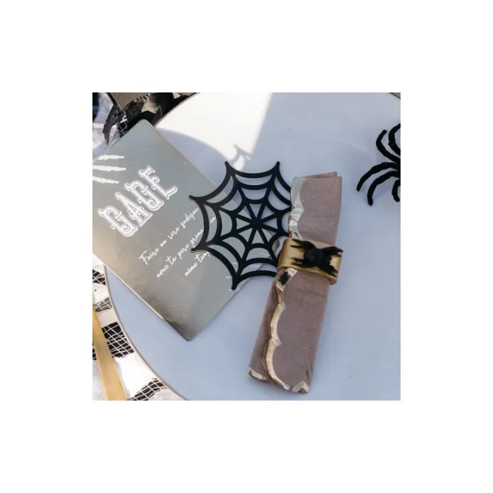 Halloween Dekoration Spinnennetz, 3 Stück für gruselige Tischdeko
