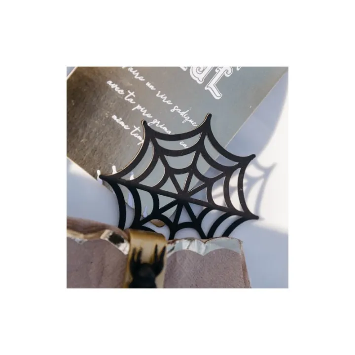 Décoration Toile d'araignée Halloween, 3 pièces pour une décoration de table effrayante
