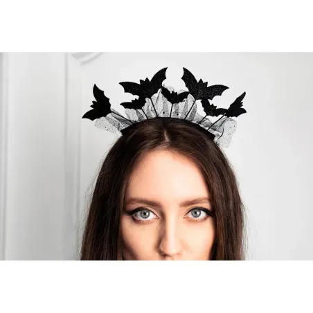 Serre-tête chauves-souris pailletées pour Ton costume d'Halloween