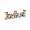 Kerzenhalter Joyeux Noël 23 x 3 x 5 cm für die Weihnachts-Tischdeko