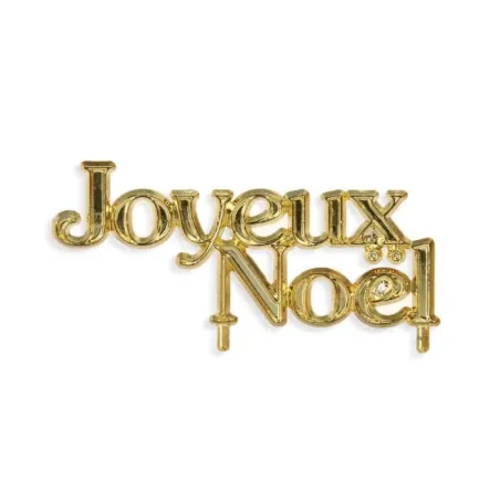 Cake topper Gold Joyeux Noël - décoration de gâteau élégante pour Noël