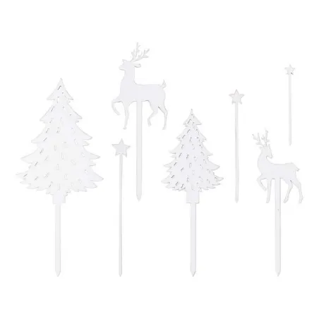 Cake topper Winterzeit 7 Pieces - Elegant Cake Decoration for Christmas