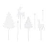 Cake topper Winterzeit 7 pezzi - Decorazione torta elegante per Natale