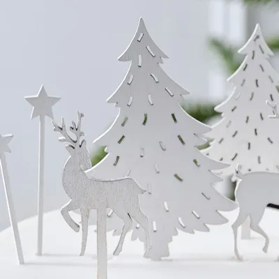 Cake Topper Winterzeit 7 Stück - Edle Tortendeko für Weihnachten