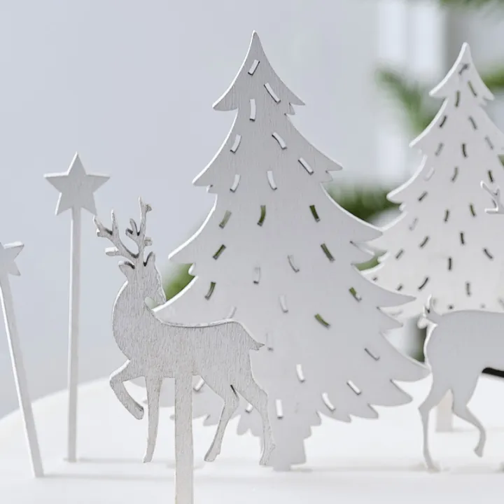 Cake topper Winterzeit 7 Pieces - Elegant Cake Decoration for Christmas