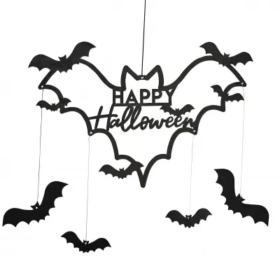 Fledermaus-Dekoration Happy Halloween für toll dekorierte Türen