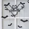 Décoration chauve-souris Happy Halloween pour des portes magnifiquement décorées