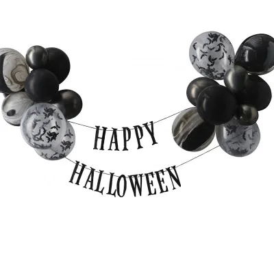 Girlande Happy Halloween mit 24 Ballons für die beste Halloween Deko