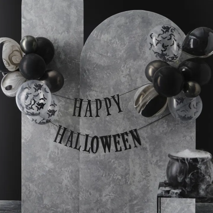Guirlande Happy Halloween avec 24 ballons pour la meilleure déco Halloween