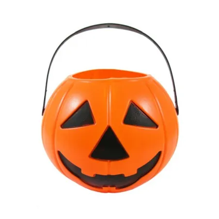 Secchio zucca 13.5 x 18 cm - per dolcetti e scherzetti ad Halloween