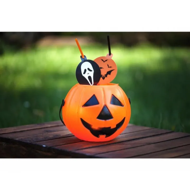Pumpkin bucket 13.5 x 18 cm - for trick or treat at Halloween