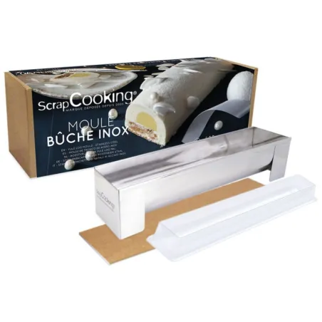 Stainless steel Yule log mould with insert for the perfect Yule log