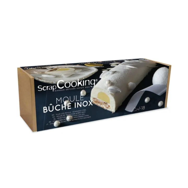 Stampo Bûche de Noël in acciaio inox con inserto per una Bûche de Noël perfetta