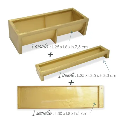Bûche Form Set 3-teilig - perfekt abgestimmte Silikonformen