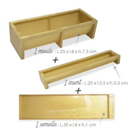 Bûche Form Set 3 pièces - Moules en silicone parfaitement assortis