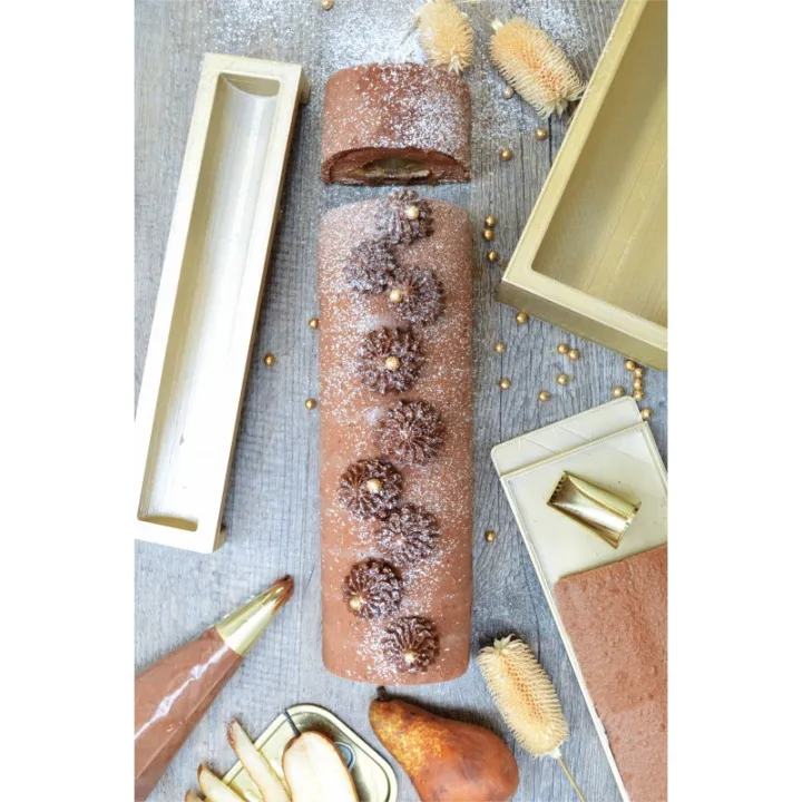 Bûche Form Set 3 pièces - Moules en silicone parfaitement assortis