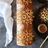 Hüppenmatte Schneesterne 3-teilig - winterliche Tortendekoration