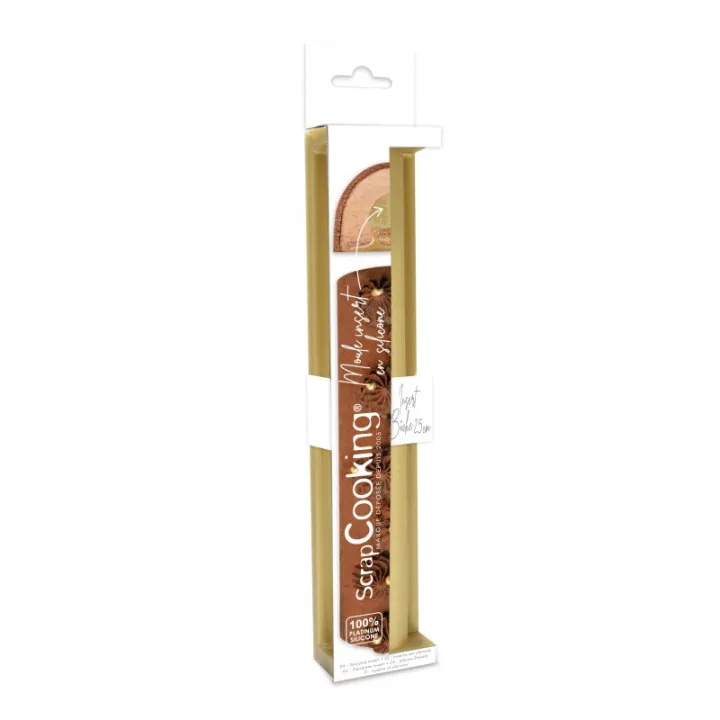 Bûche-Einsatz Silikon 25 x 3.5 x 3.3 cm für perfekte Weihnachts-Bûches