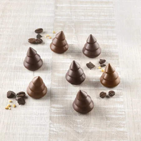 Silicone Praline mold Christmas tree for 15 fir tree Pralines