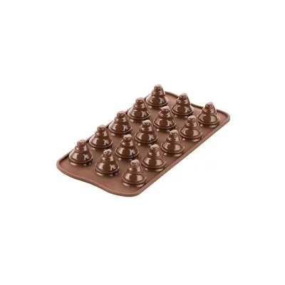 Moule à pralines sapin de Noël en silicone pour 15 pralines sapins