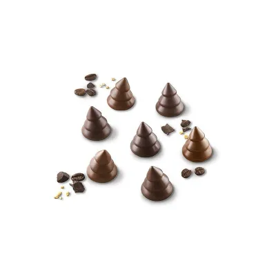 Moule à pralines sapin de Noël en silicone pour 15 pralines sapins