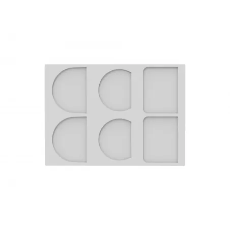 Silicone mold for Yule log decorations, 6-piece for elegant finishes