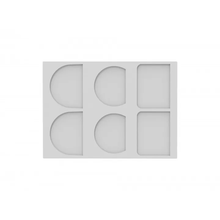 Silicone mold for Yule log decorations, 6-piece for elegant finishes