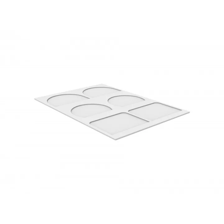 Silicone mold for Yule log decorations, 6-piece for elegant finishes