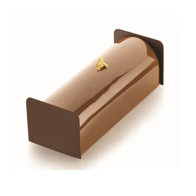 Silicone mold for Yule log decorations, 6-piece for elegant finishes