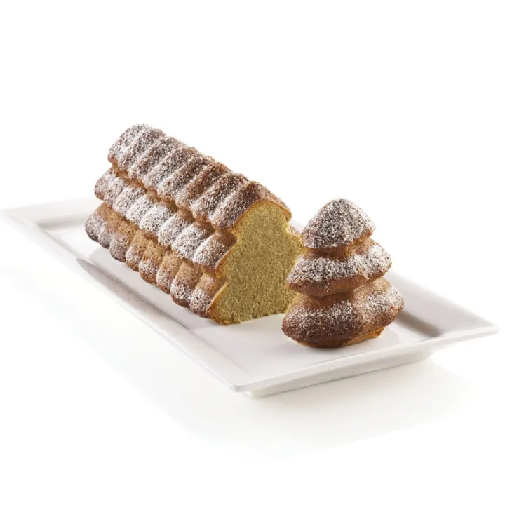 Yule log form Christmas tree 25 x 8.9 x 8.7 cm for festive desserts
