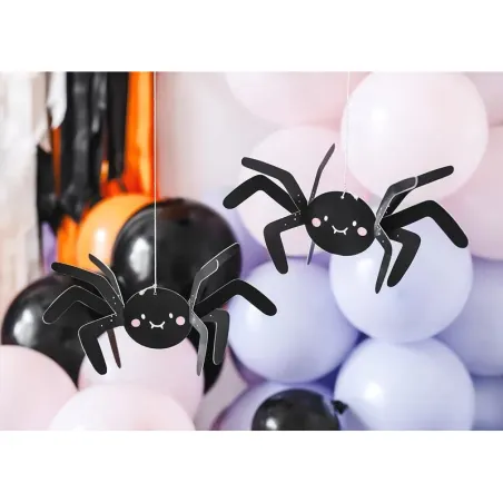 Hanging decoration spiders 5 pieces - Halloween decoration