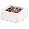 Cake box with window white and gold 19 x 19 x 12 cm