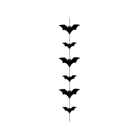 Guirlande noire avec chauves-souris 150 x 11 cm pour Ta déco Halloween