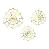 Spider web decoration gold, 3 pieces - Halloween table decoration