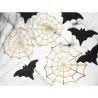 Spider web decoration gold, 3 pieces - Halloween table decoration