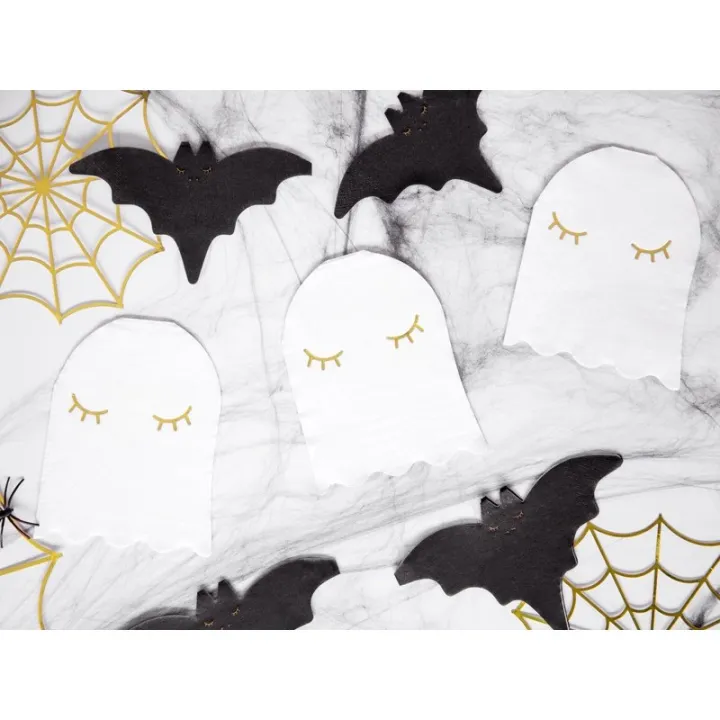 Spider web decoration gold, 3 pieces - Halloween table decoration