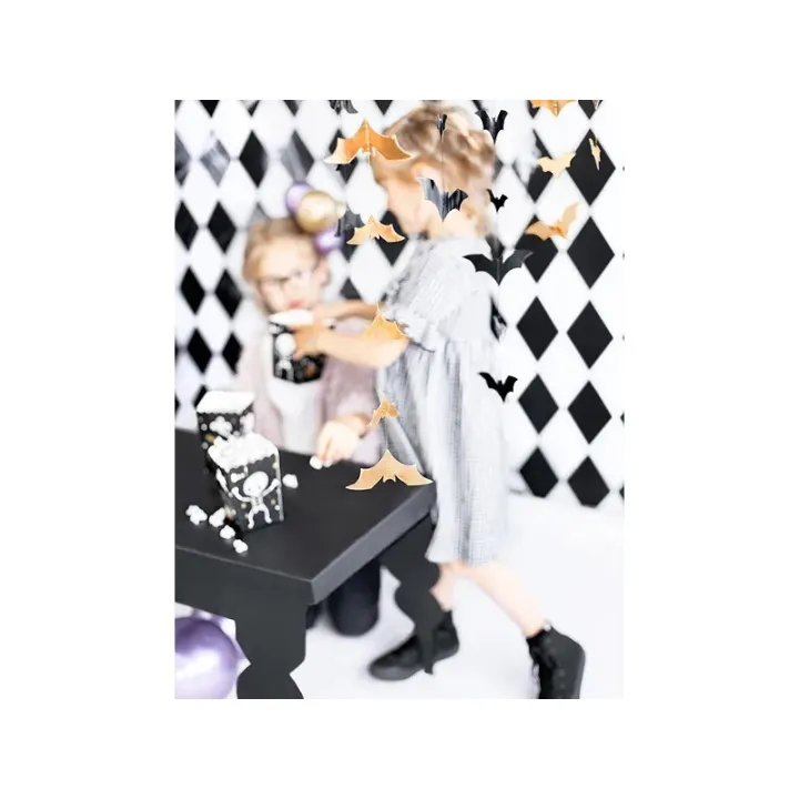 Guirlande or avec chauve-souris 150 x 11 cm pour Ton Halloween Party