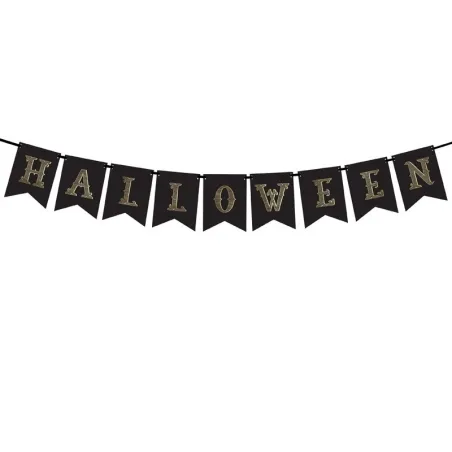 Garland Flags black-gold Halloween for an elegant Halloween