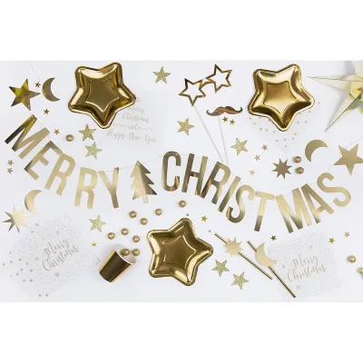 Guirlande Merry Christmas Gold 10.5 x 150 cm - Guirlande de Noël