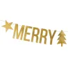 Garland Merry Christmas Gold 10.5 x 150 cm - Christmas garland