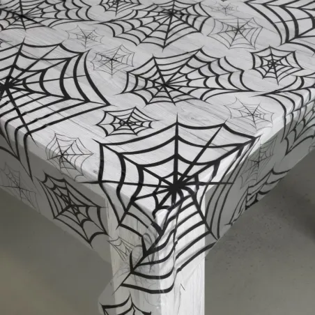 Transparent Tablecloth Spiderweb, 2.7 x 1.3 m - Halloween decoration