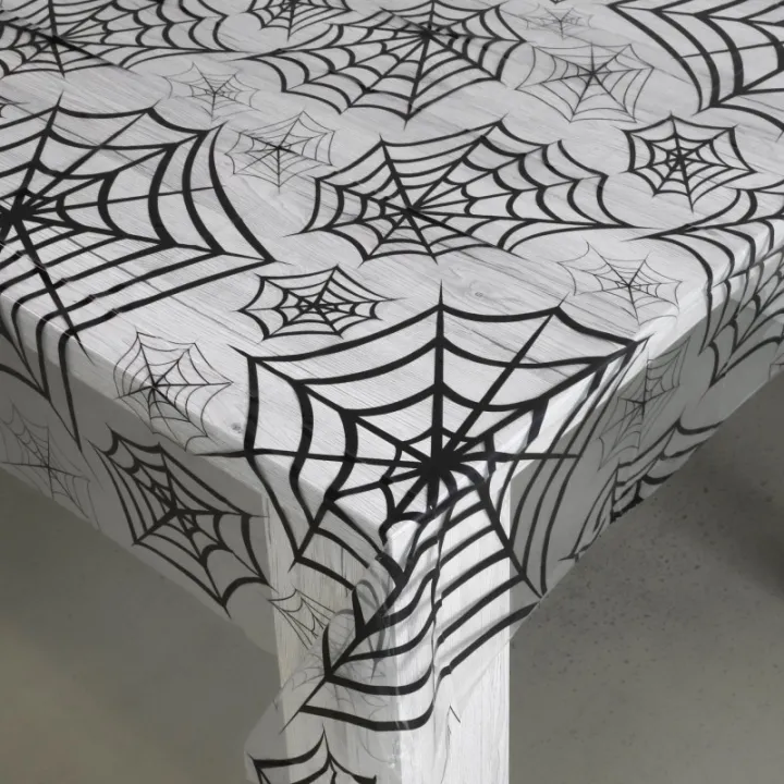 Nappe transparente Toile d'araignée, 2.7 x 1.3 m - Décoration Halloween