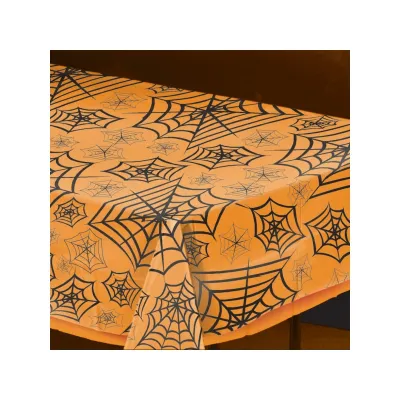 Transparent Tablecloth Spiderweb, 2.7 x 1.3 m - Halloween decoration