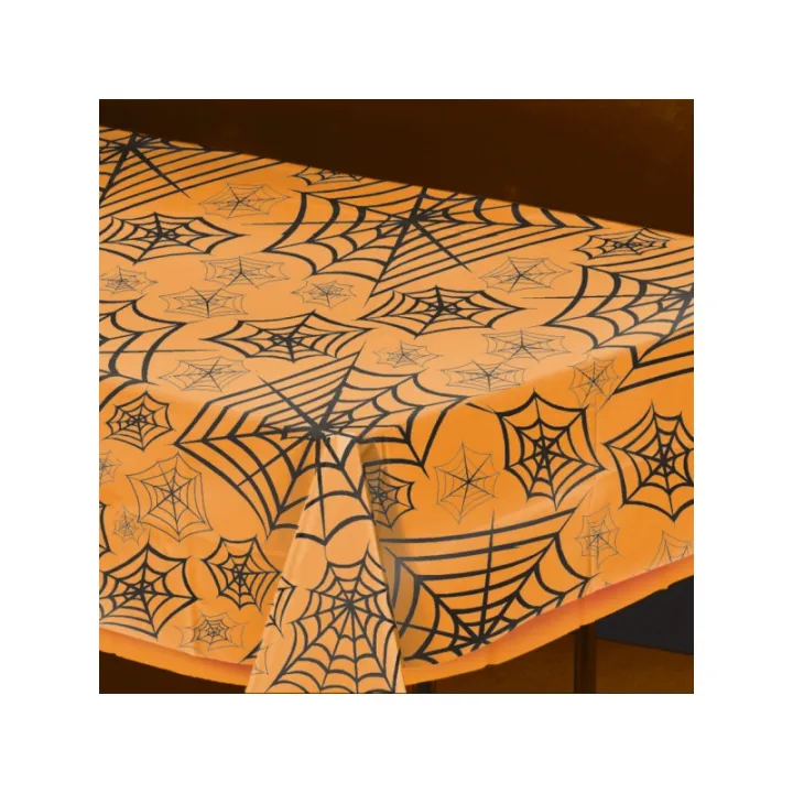 Transparent Tablecloth Spiderweb, 2.7 x 1.3 m - Halloween decoration