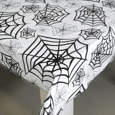 Tovaglia trasparente ragnatela, 2.7 x 1.3 m - Decorazione Halloween