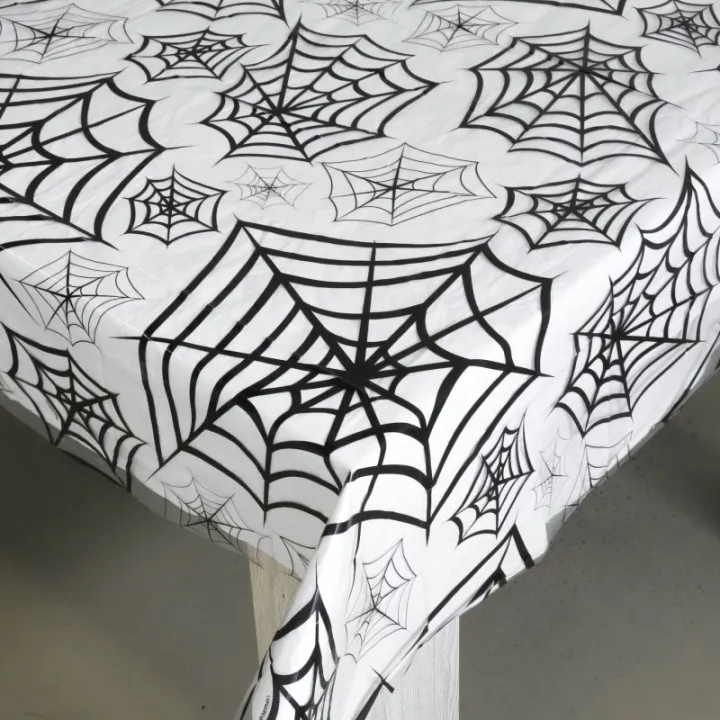 Transparent Tablecloth Spiderweb, 2.7 x 1.3 m - Halloween decoration