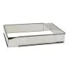 Telaio da cottura in acciaio inox estensibile 46x32 cm per torte e dolci rettangolari